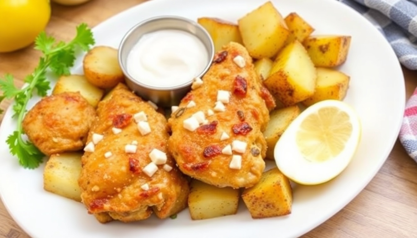 Air Fryer Chicken and Potatoes